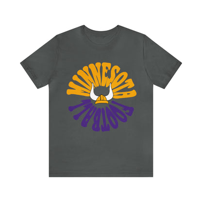 Hippy Retro Minnesota Vikings Tee - 90's Short Sleeve T-Shirt - NFL Football Men's & Women's Apparel - Design 2
