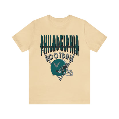 Teal Vintage Philadelphia Eagles Tee - 90's Short Sleeve T-Shirt - NFL Football Men's & Women's Apparel - Design 3