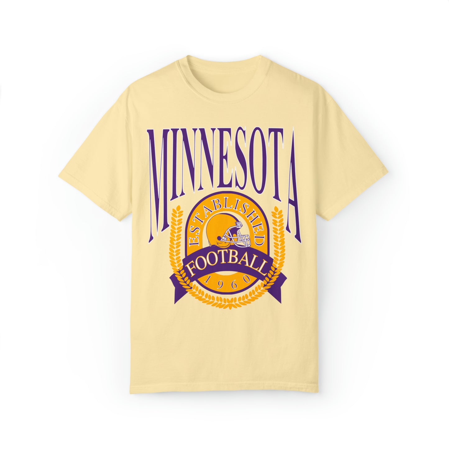 Comfort Colors Throwback Vintage Minnesota Vikings NFL Football Tee - Short Sleeve T-Shirt Unisex Men's Women's Oversized Apparel - Design 1