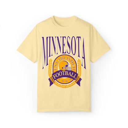 Comfort Colors Throwback Vintage Minnesota Vikings NFL Football Tee - Short Sleeve T-Shirt Unisex Men's Women's Oversized Apparel - Design 1