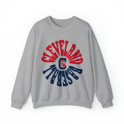 Retro Cleveland Baseball Crewneck - Cle Sweatshirt Baseball Gear - Vintage MLB Apparel