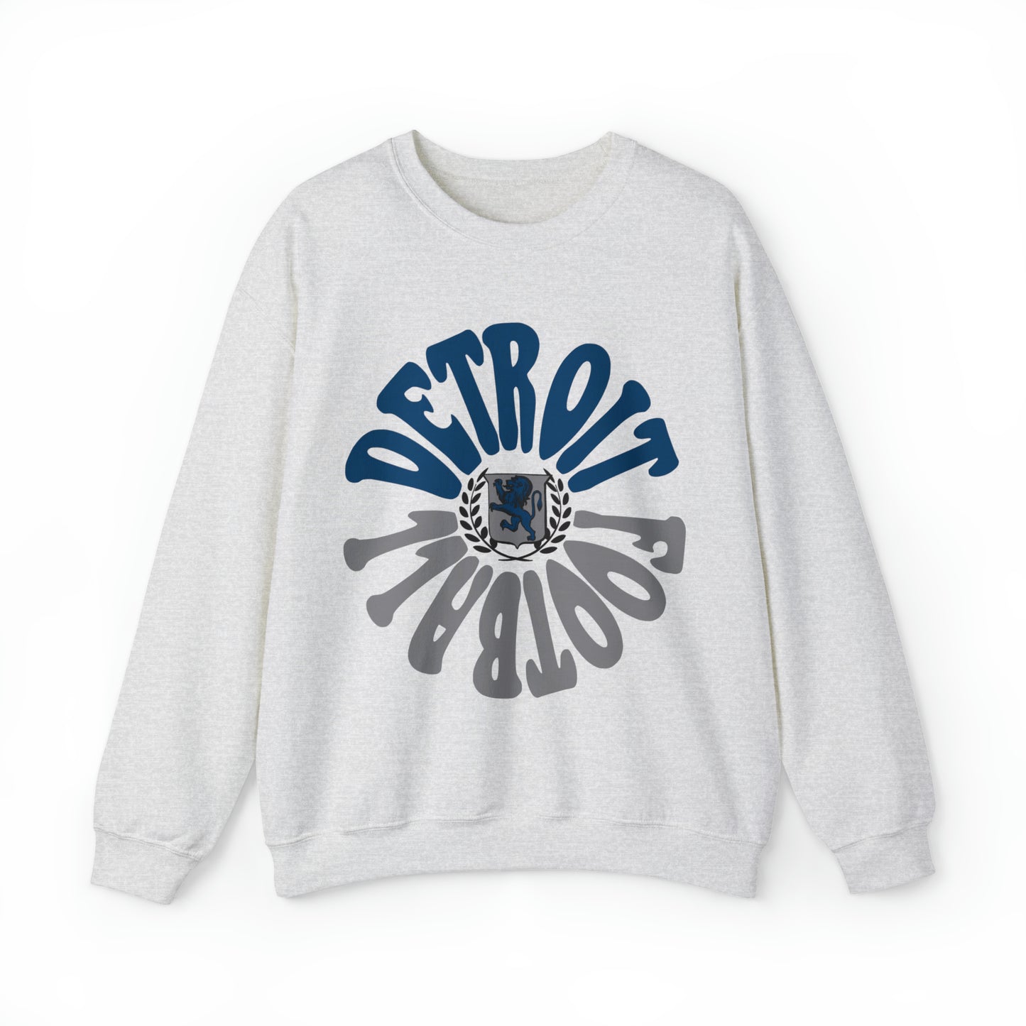 Hippy Style Detroit Lions Football Crewneck Sweatshirt - Men's & Women's Unisex Apparel - Design 2