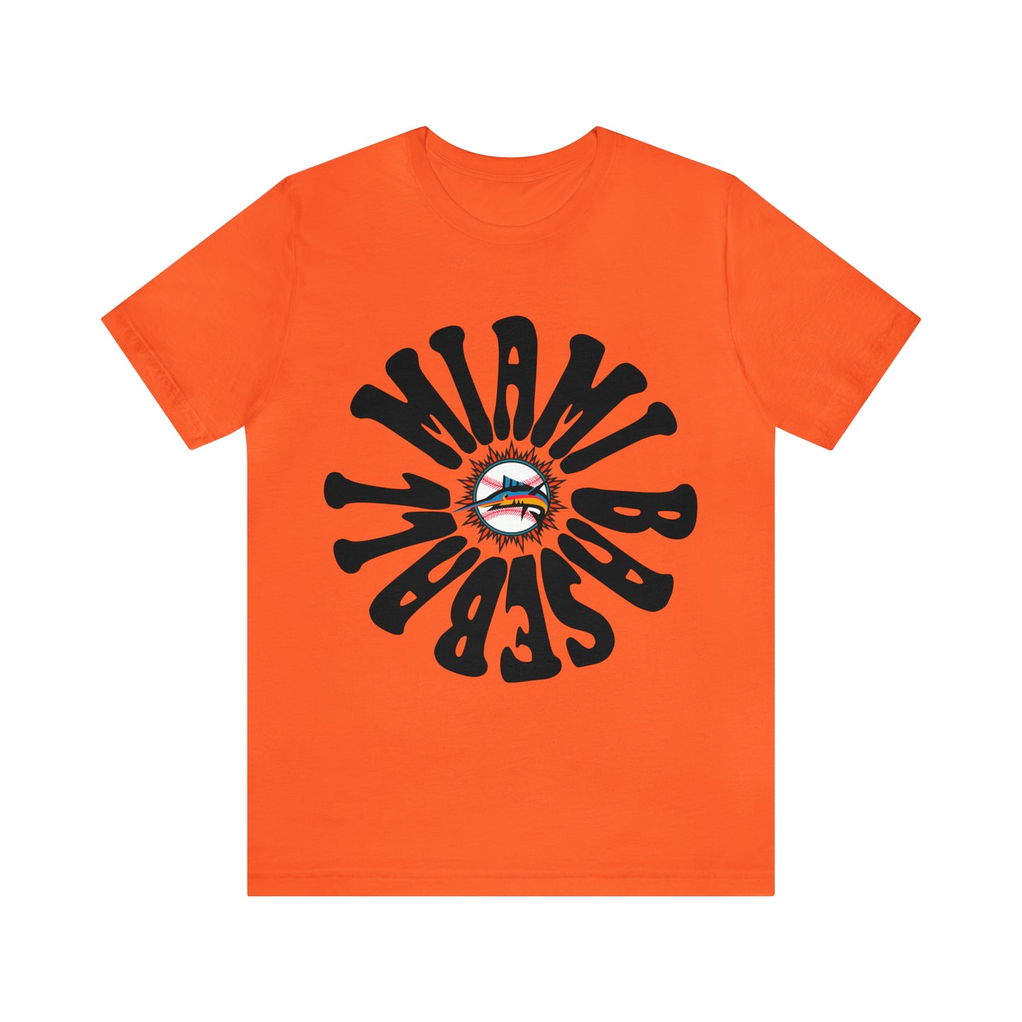 Retro Miami Baseball Throwback Tee - Vintage Baseball Unisex Short Sleeve T-Shirt
