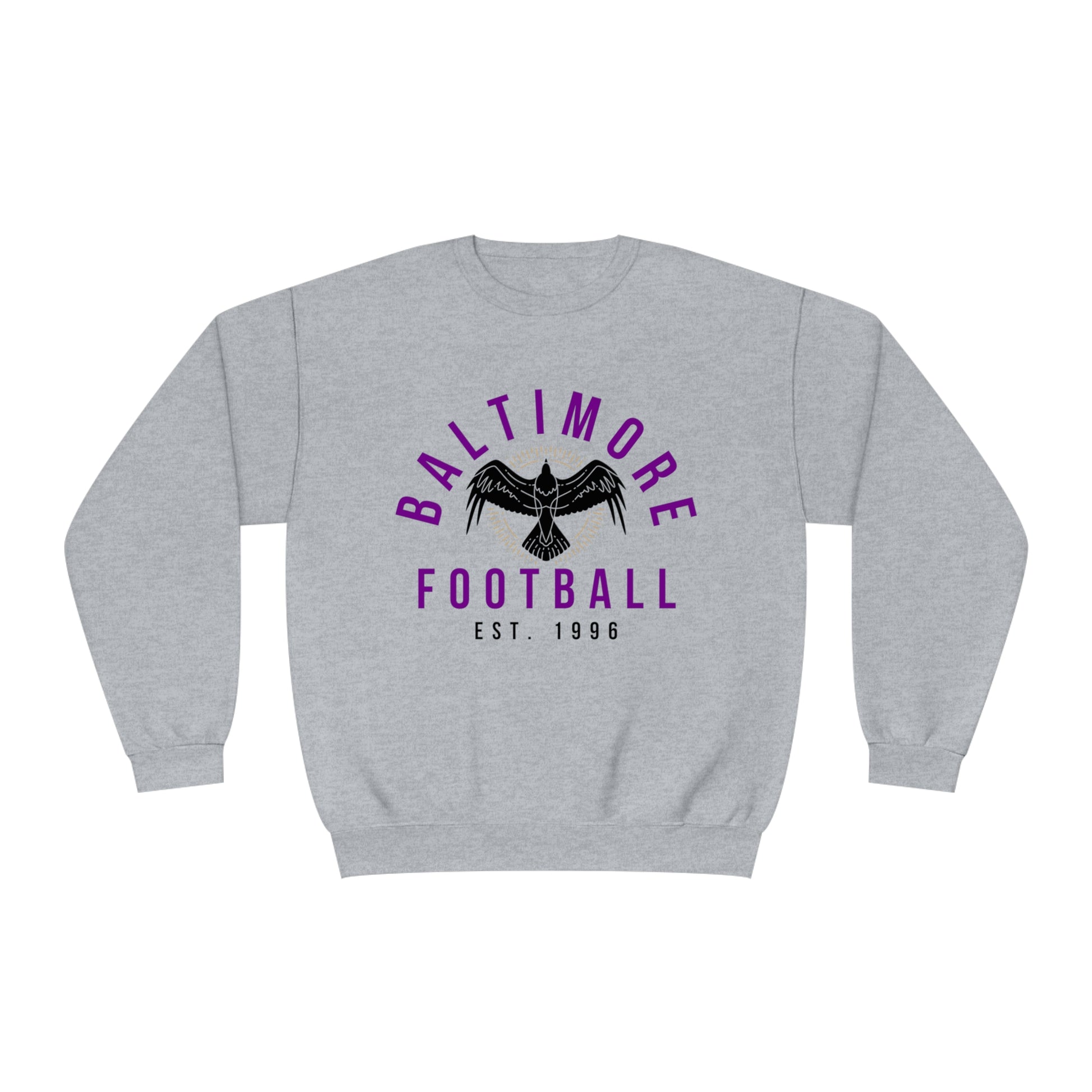 Retro Baltimore Ravens Crewneck Sweatshirt - Vintage NFL Football Ravens Hoodie -  Men's & Women's Sweatshirt - Design 4