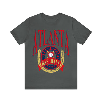 90's Atlanta Baseball Soft T-Shirt - Retro Unisex Short Sleeve Tee