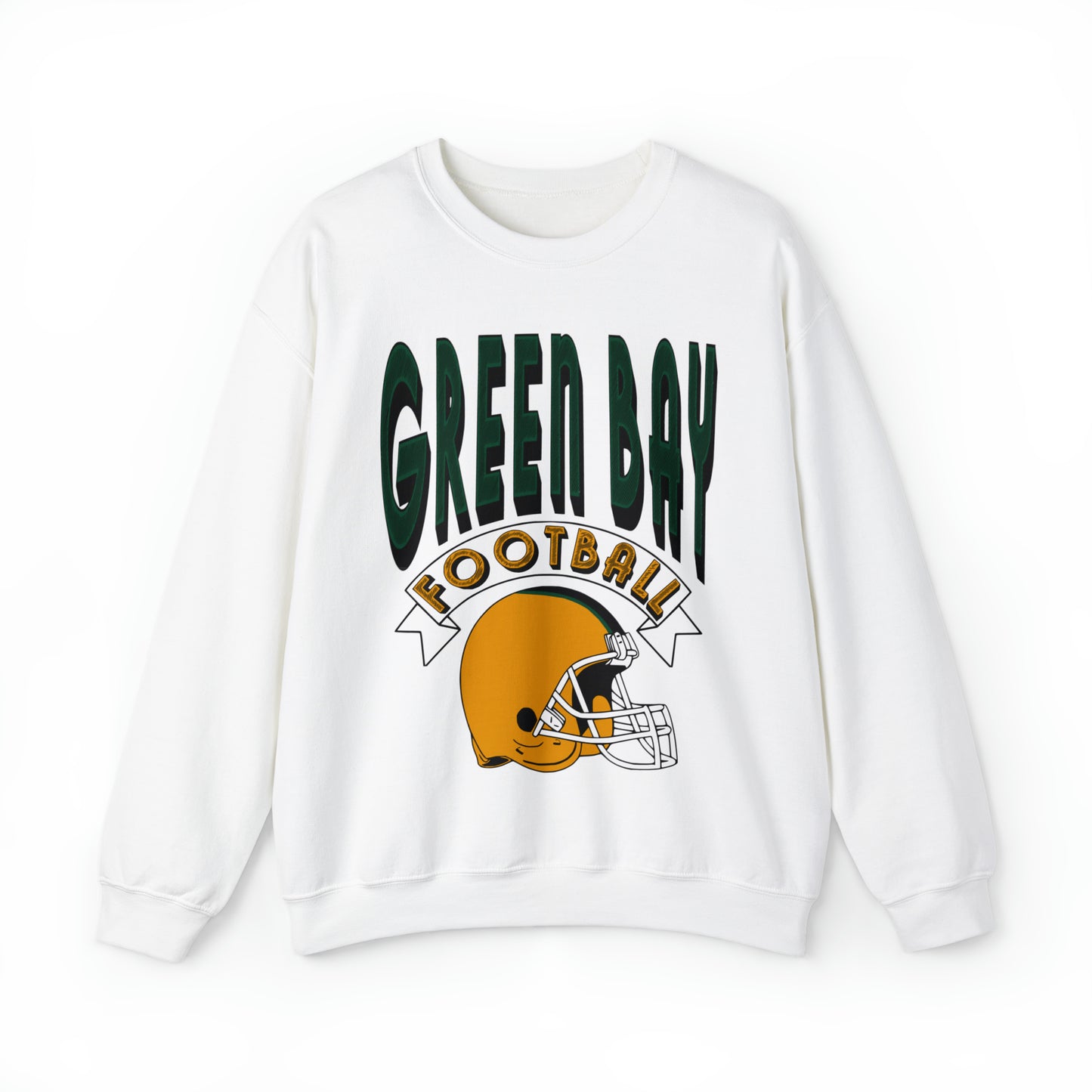 90's Green Bay Packers Sweatshirt - Vintage Style Crewneck - Wisconsin Cheese Head - Throwback Logo  - Design 3