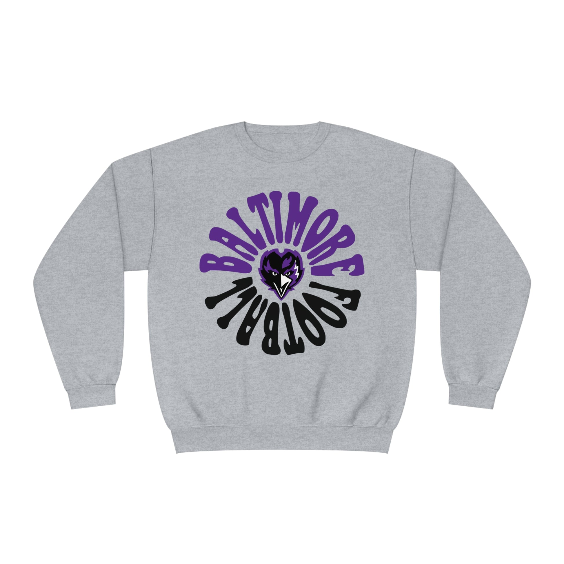Hippy Baltimore Ravens Crewneck Sweatshirt - Vintage NFL Football Hoodie - Retro Men's & Women's NFL Football Sweatshirt - Design 2