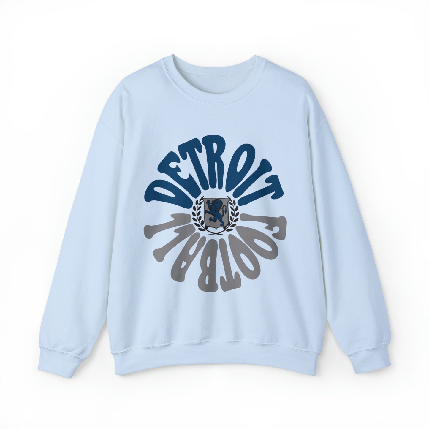 Hippy Style Detroit Lions Football Crewneck Sweatshirt - Men's & Women's Unisex Apparel - Design 2