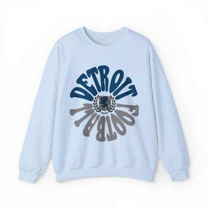 Hippy Style Detroit Lions Football Crewneck Sweatshirt - Men's & Women's Unisex Apparel - Design 2