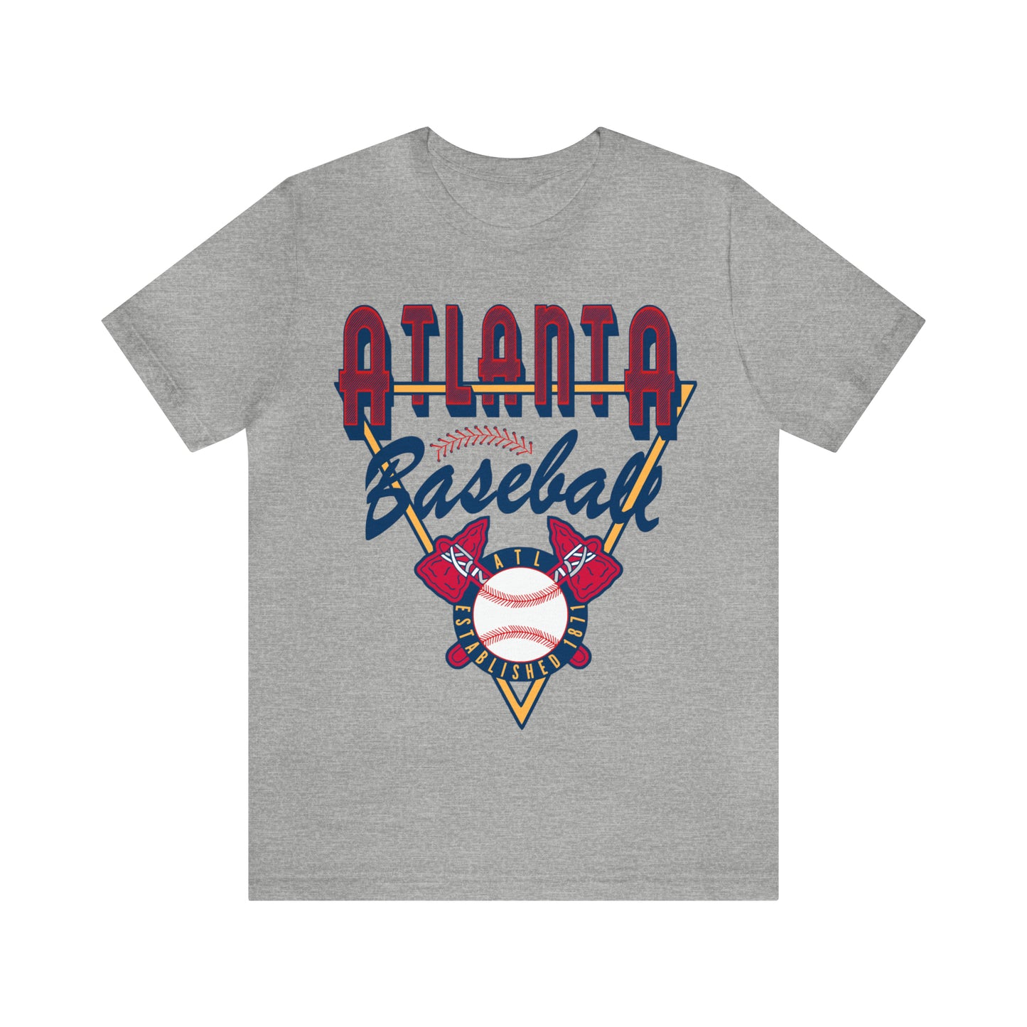 Retro Atlanta Baseball Tee - Vintage Style Short Sleeve T-Shirt - MajLeagBall Baseball Gear - Vintage Men's & Women's Apparel