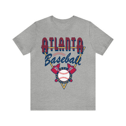 Retro Atlanta Baseball Tee - Vintage Style Short Sleeve T-Shirt - MajLeagBall Baseball Gear - Vintage Men's & Women's Apparel