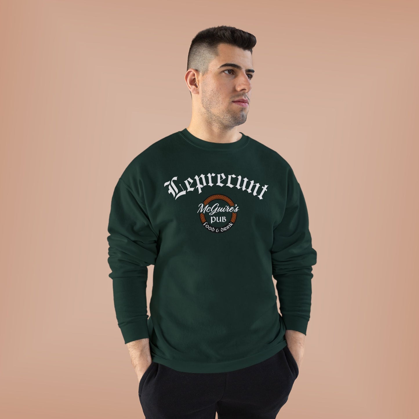 Men's Unisex McGuire's Pub Sweatshirt — Leprecunt Irish Pub St. Patrick's Day Crewneck