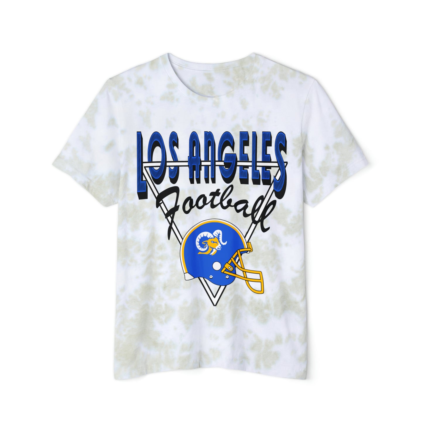 Tie Dye Throwback Los Angeles Rams Tee - Retro California Football T-Shirt Apparel - Men's & Women's Unisex Sizing - Design 3