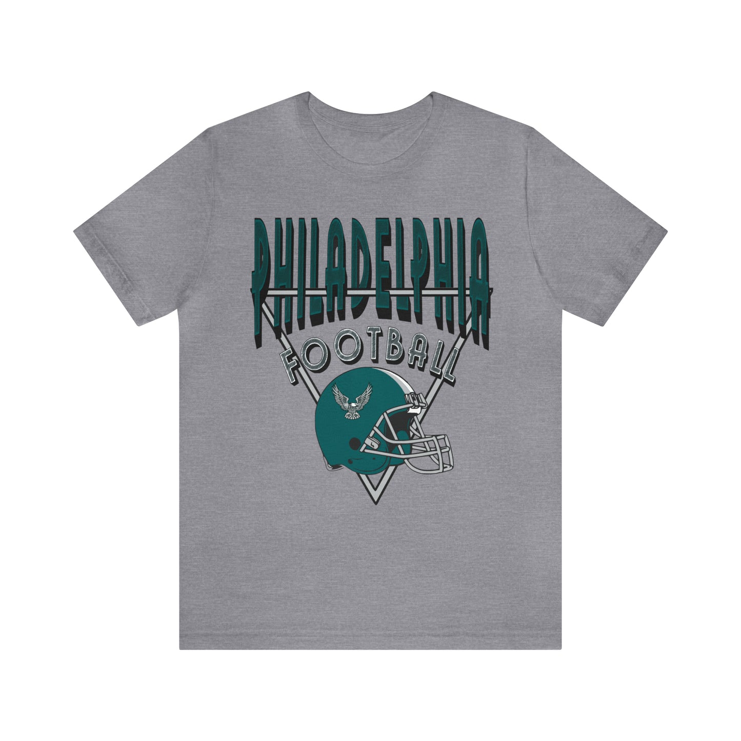 Teal Vintage Philadelphia Eagles Tee - 90's Short Sleeve T-Shirt - NFL Football Men's & Women's Apparel - Design 3