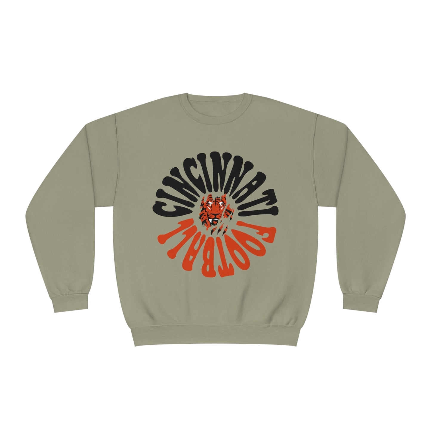 Cincinnati Bengals Crewneck Sweatshirt - Retro NFL Football Hoodie - Hippy Oversized Men's & Women's 90's Oversized - Design 2