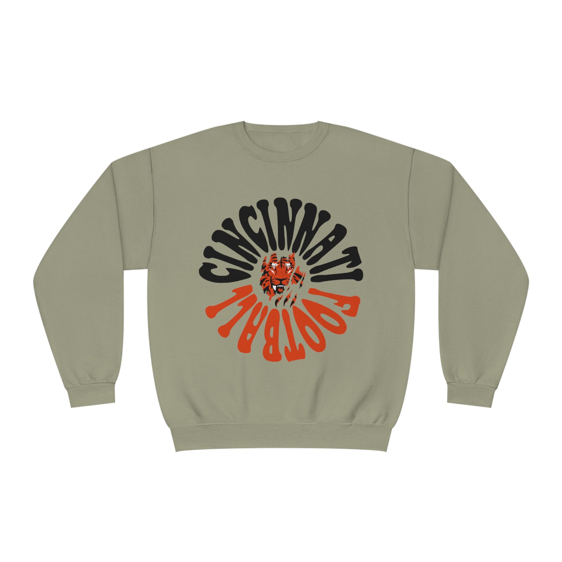 Cincinnati Bengals Crewneck Sweatshirt - Retro NFL Football Hoodie - Hippy Oversized Men's & Women's 90's Oversized - Design 2