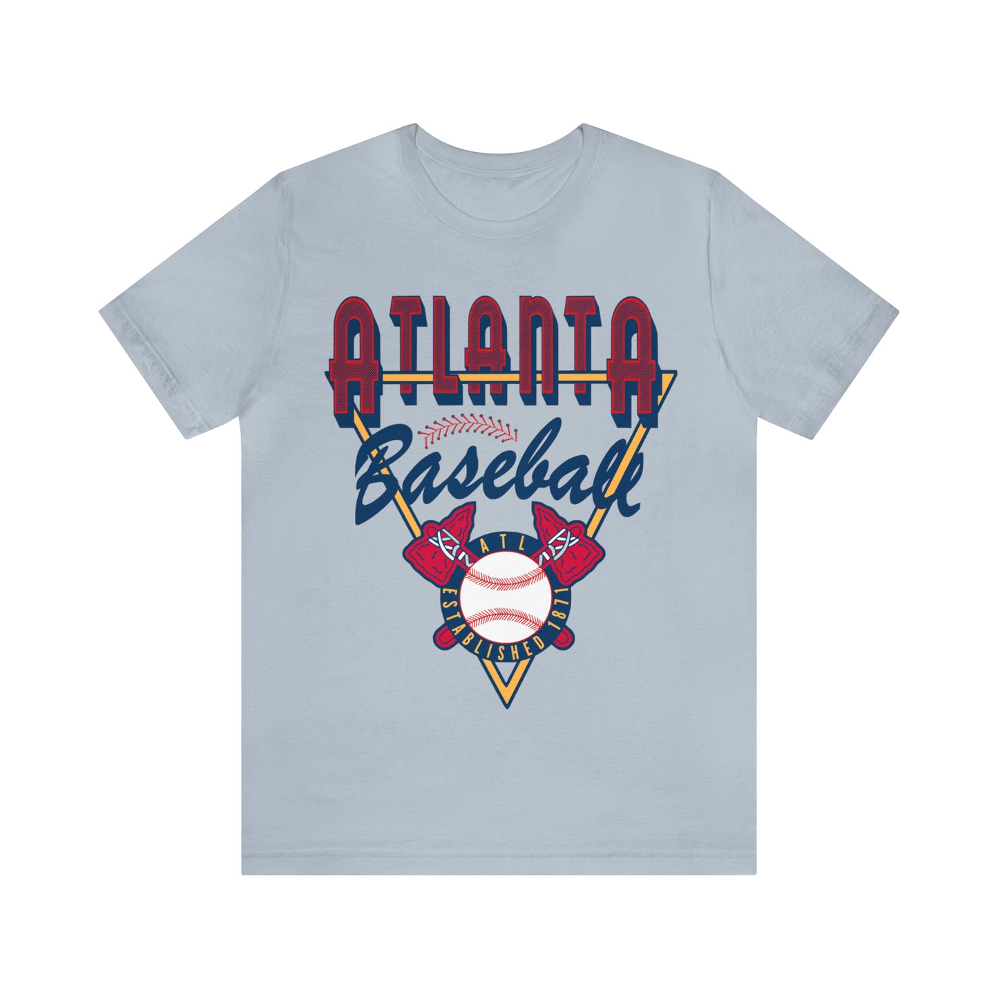 Retro Atlanta Baseball Tee - Vintage Style Short Sleeve T-Shirt - MajLeagBall Baseball Gear - Vintage Men's & Women's Apparel