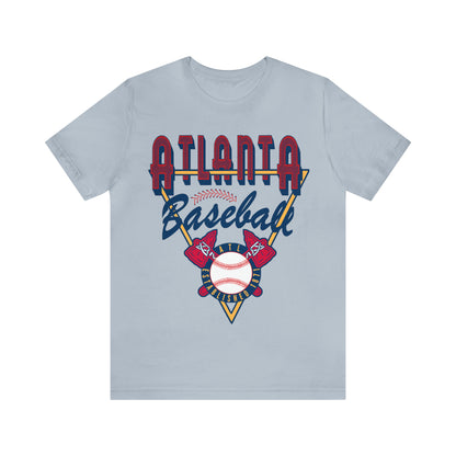 Retro Atlanta Baseball Tee - Vintage Style Short Sleeve T-Shirt - MajLeagBall Baseball Gear - Vintage Men's & Women's Apparel