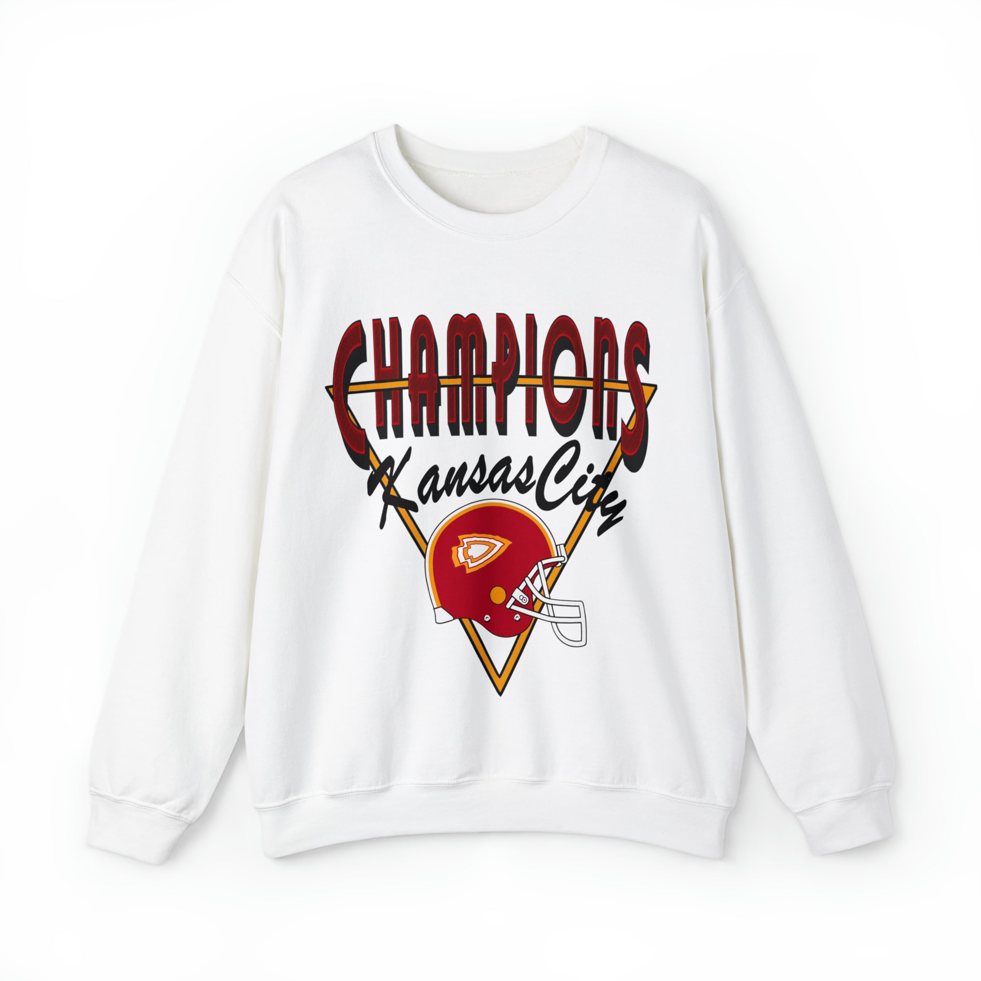 Vintage Kansas City Chiefs Champion Crewneck - Retro NFL Football Unisex Sweatshirt - Men's & Women's Oversized Apparel - Design 4