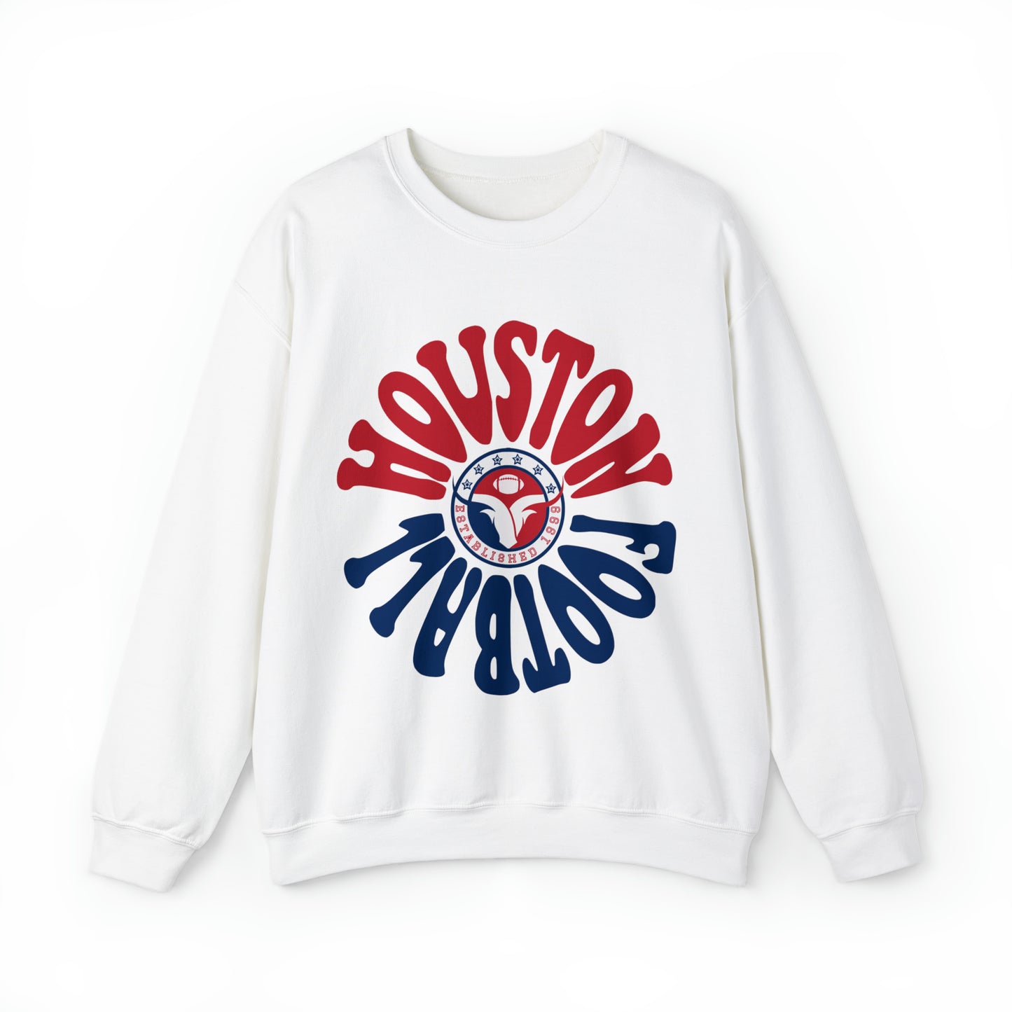 Hippy Houston Texans Crewneck - Vintage Style Football Sweatshirt - Men's Women's Unisex Apparel - Design 2