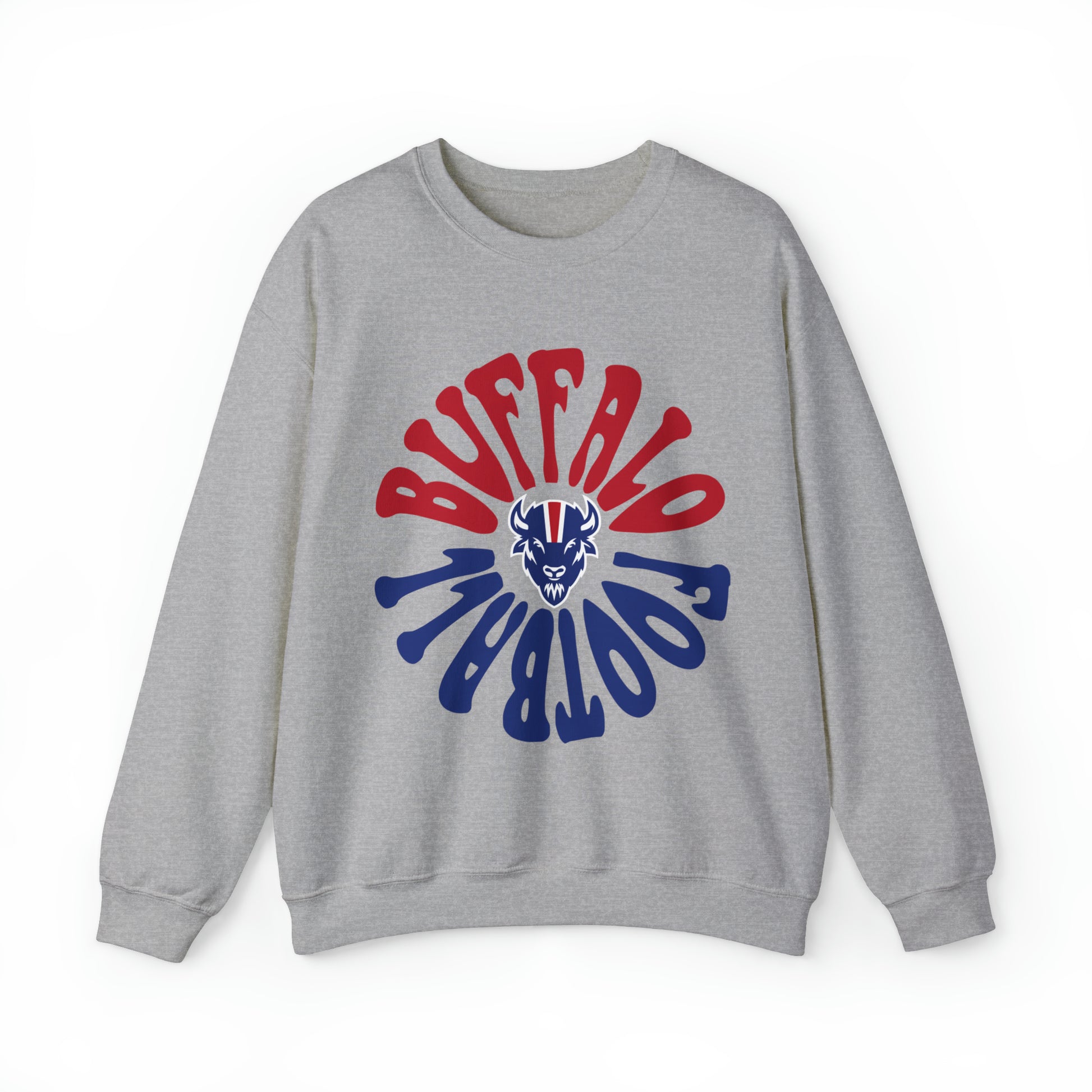 Vintage Buffalo Bills Crewneck Sweatshirt - Retro NFL Football Men's Women's Hoodie - Bills Mafia Football Apparel - Design 2