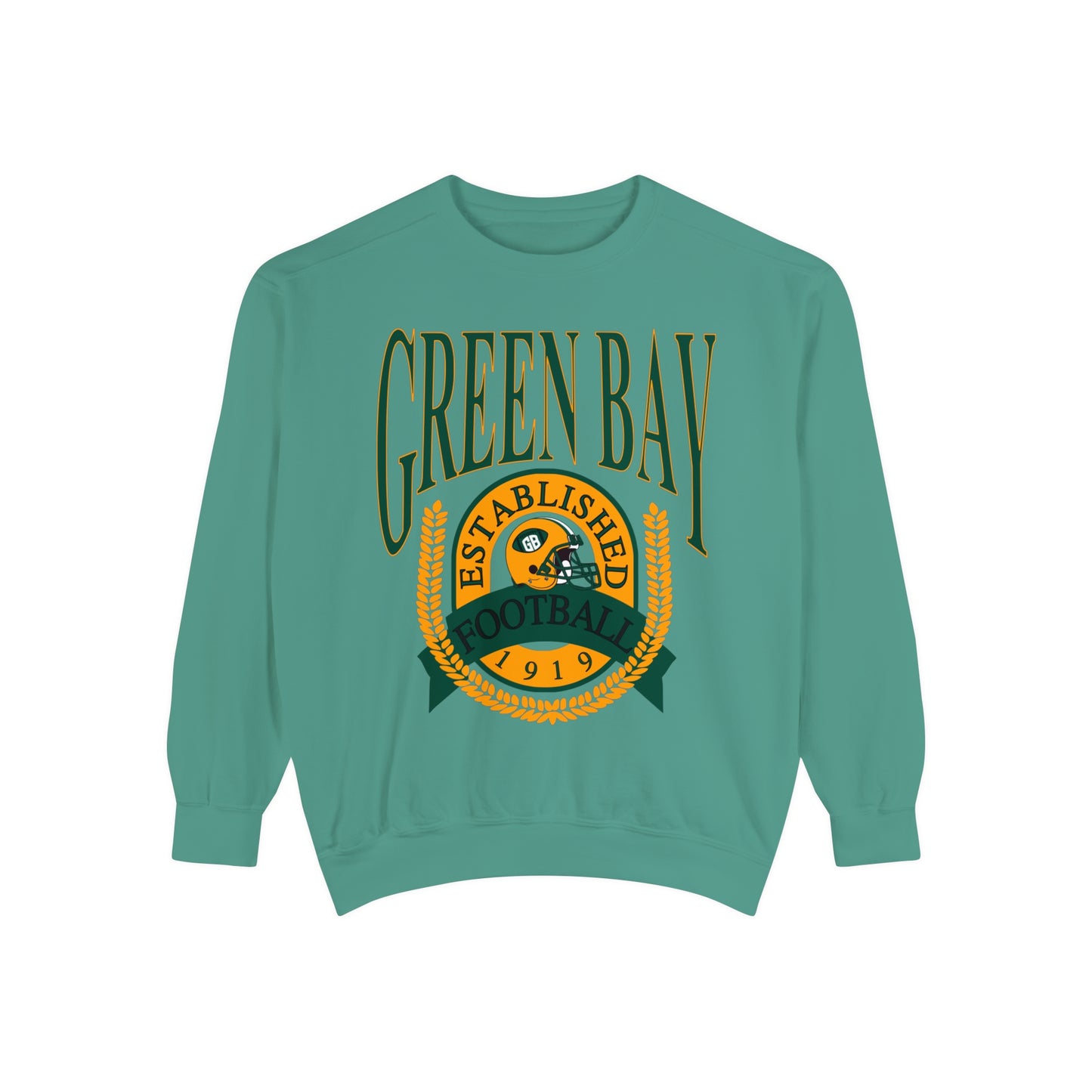 Comfort Colors Throwback Green Bay Packers Football Sweatshirt - Vintage Retro Crewneck - Men's Women's Hoodie Design 1