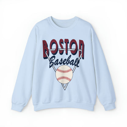 Retro Boston Baseball Sweatshirt - Vintage Style MLB Crewneck - Men's & Women's Baseball Apparel
