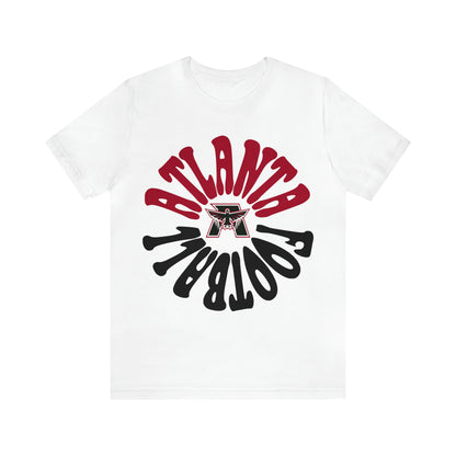 Hippy Retro Atlanta Falcons Short Sleeve T-Shirt - Vintage Unisex Football Tee - Men's & Women's - Design 2