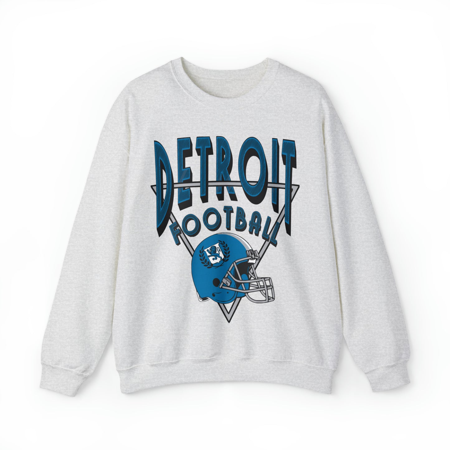 Vintage Style Detroit Football Crewneck Sweatshirt - Mens's & Women's Retro Oversized Apparel - Design 1