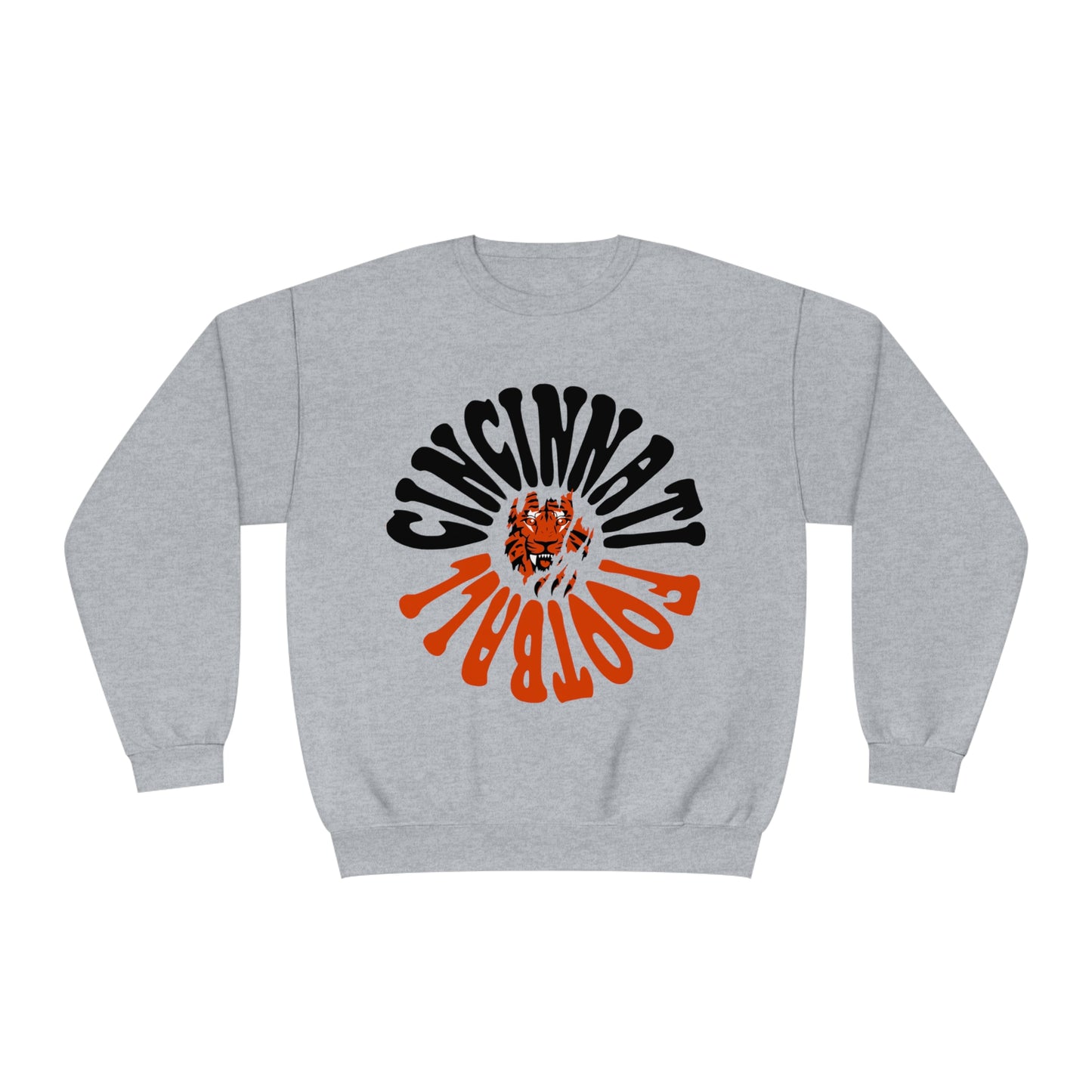 Cincinnati Bengals Crewneck Sweatshirt - Retro NFL Football Hoodie - Hippy Oversized Men's & Women's 90's Oversized - Design 2