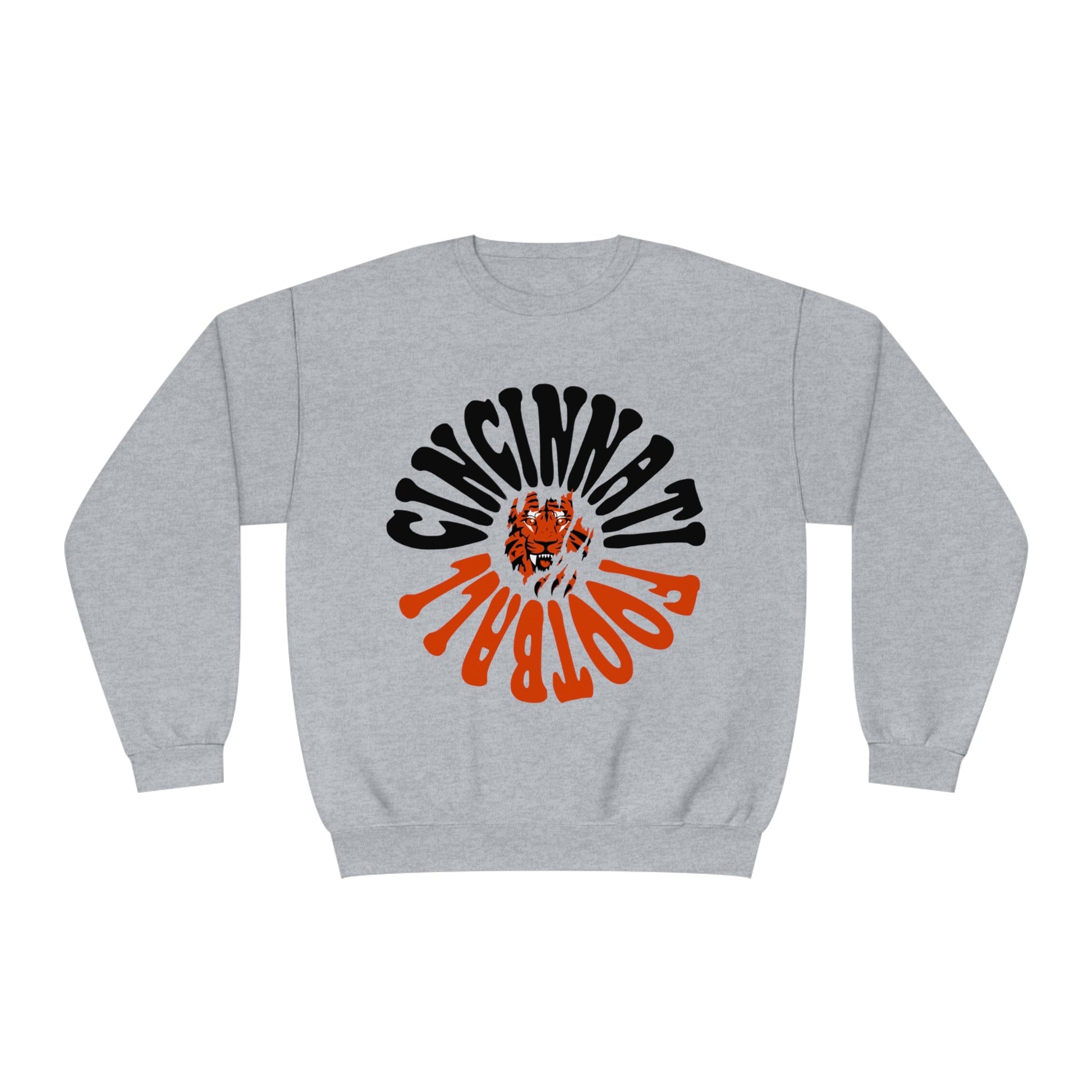 Cincinnati Bengals Crewneck Sweatshirt - Retro NFL Football Hoodie - Hippy Oversized Men's & Women's 90's Oversized - Design 2