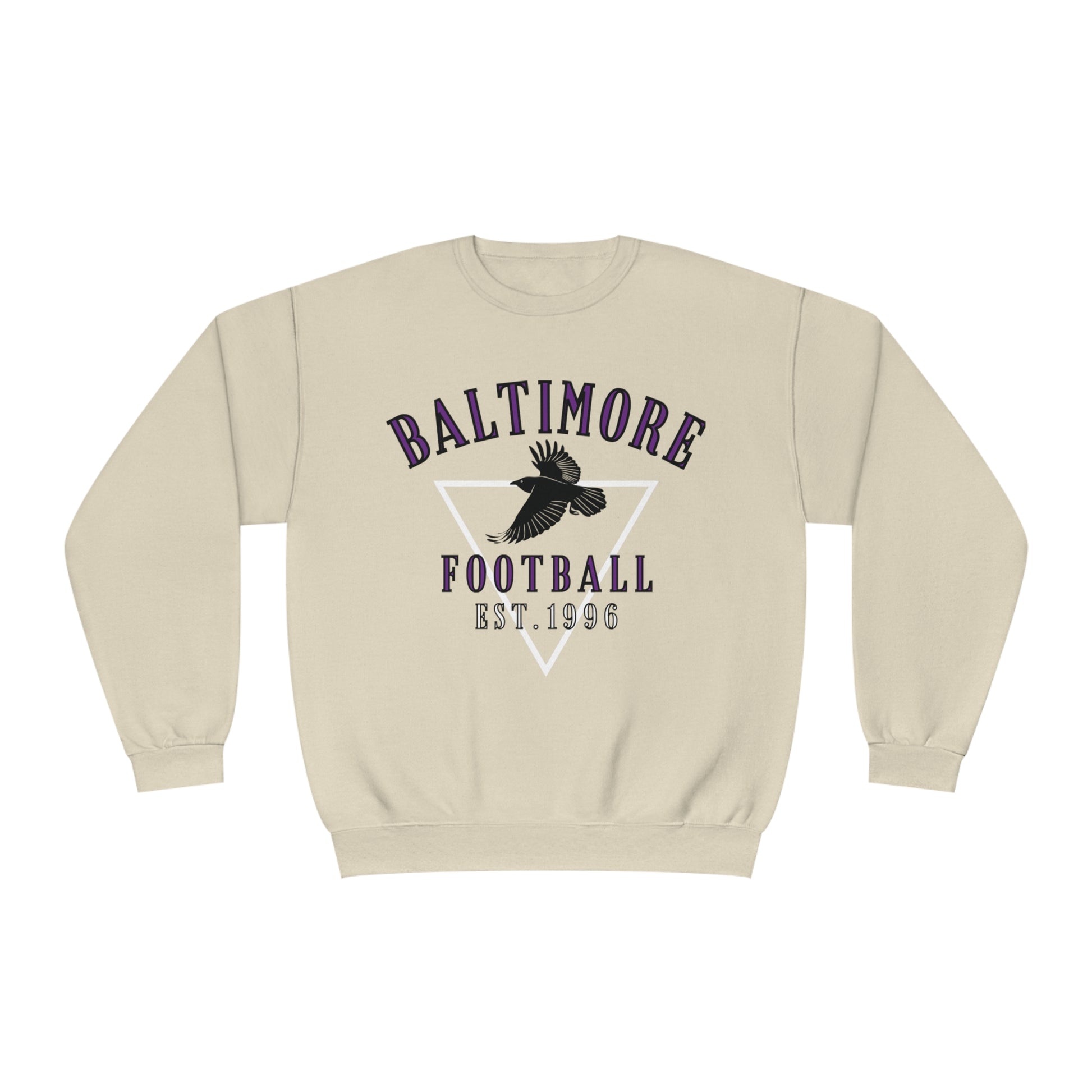 Vintage Baltimore Ravens Crewneck Sweatshirt  - NFL Football Hoodie - Retro Sweatshirt Oversized Game Day Apparel - Design 3