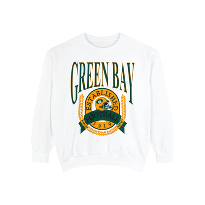 Comfort Colors Throwback Green Bay Packers Football Sweatshirt - Vintage Retro Crewneck - Men's Women's Hoodie Design 1
