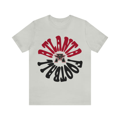 Hippy Retro Atlanta Falcons Short Sleeve T-Shirt - Vintage Unisex Football Tee - Men's & Women's - Design 2