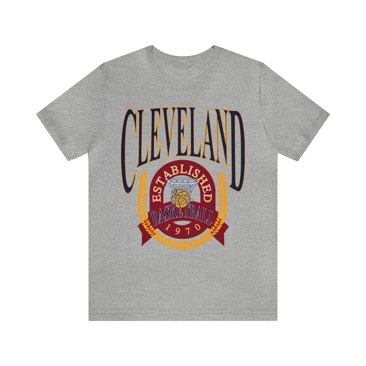 Vintage Cleveland Cavaliers Basketball T-Shirt Wine & Gold - NBA Basketball Unisex Short Sleeve Tee