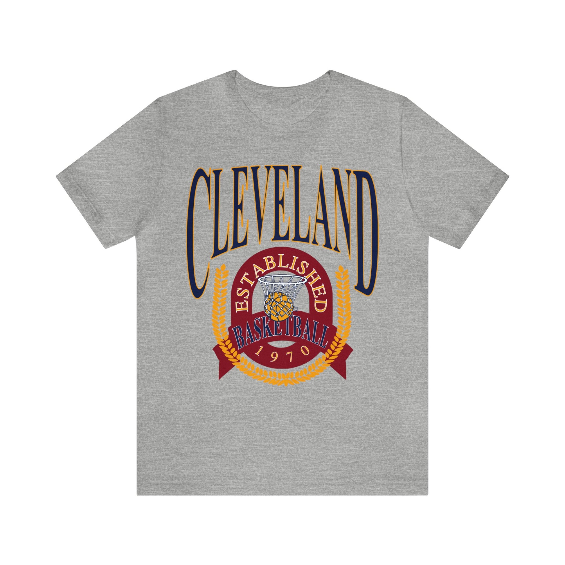 Vintage Cleveland Cavaliers Basketball T-Shirt Wine & Gold - NBA Basketball Unisex Short Sleeve Tee