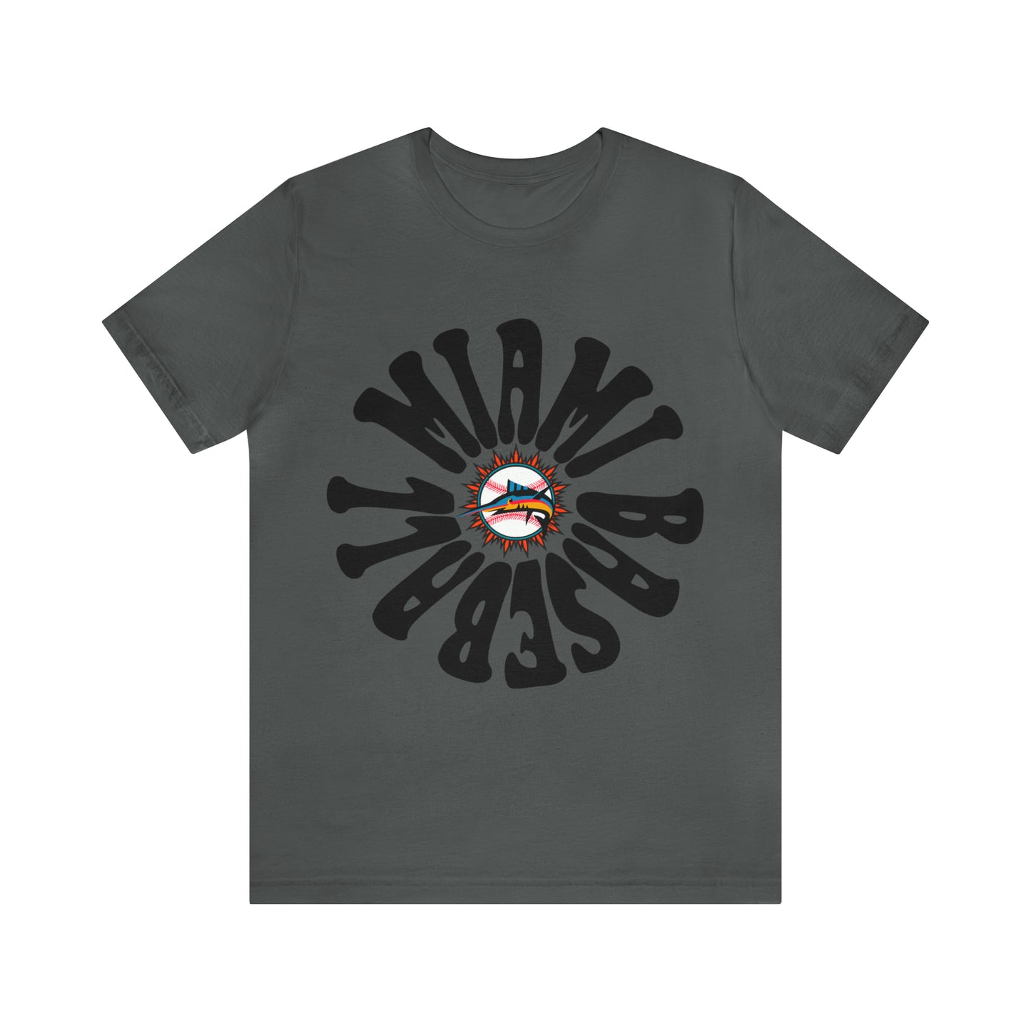 Retro Miami Baseball Throwback Tee - Vintage Baseball Unisex Short Sleeve T-Shirt