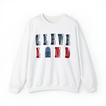 New Cleveland Baseball Crewneck Lettered Sweatshirt - Retro Unisex Baseball Apparel