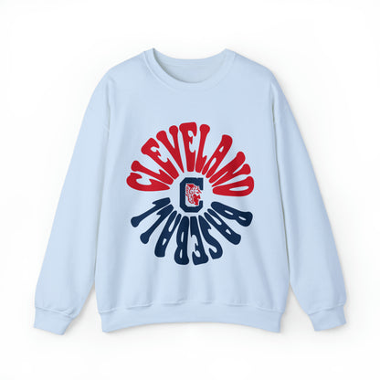 Retro Cleveland Baseball Crewneck - Cle Sweatshirt Baseball Gear - Vintage MLB Apparel