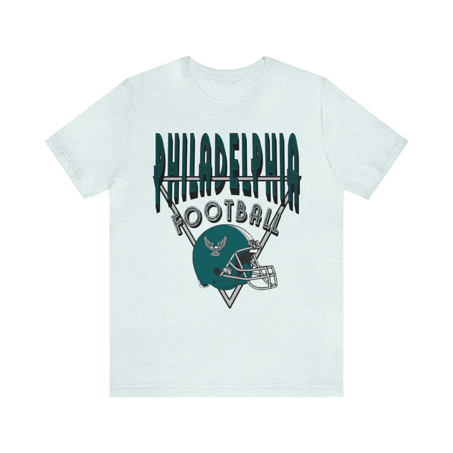 Teal Vintage Philadelphia Eagles Tee - 90's Short Sleeve T-Shirt - NFL Football Men's & Women's Apparel - Design 3