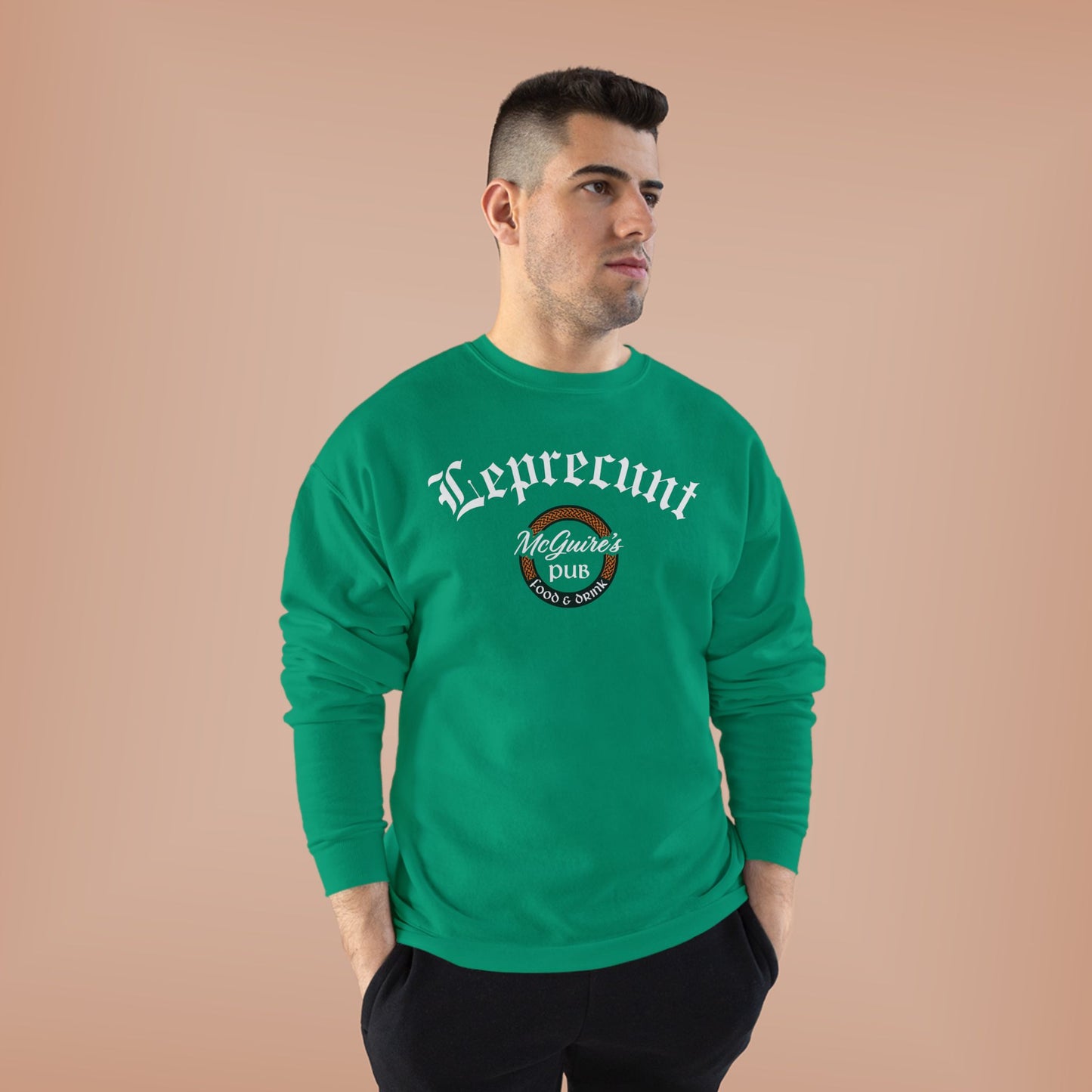 Men's Unisex McGuire's Pub Sweatshirt — Leprecunt Irish Pub St. Patrick's Day Crewneck