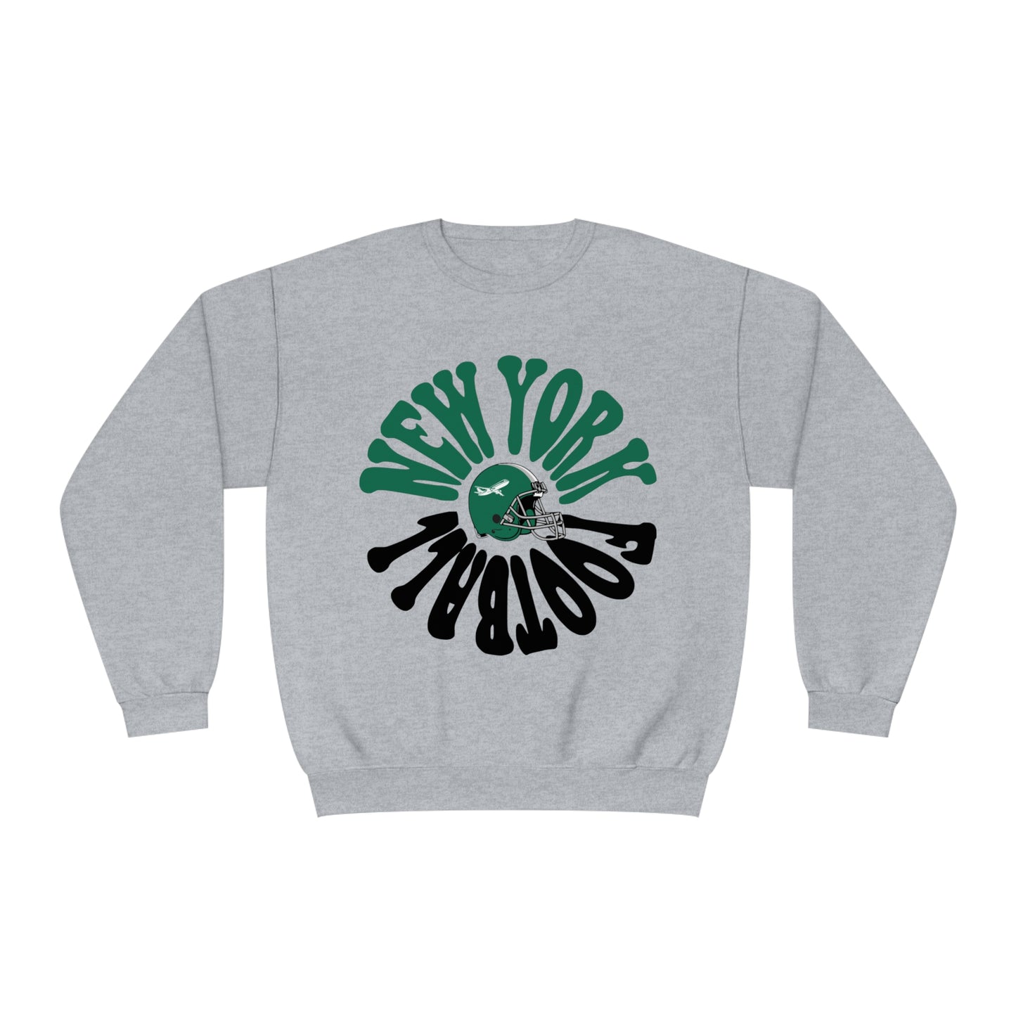 Hippy Retro New York Jets Football Sweatshirt - Vintage Style Football Crewneck - Men's & Women's Football Apparel