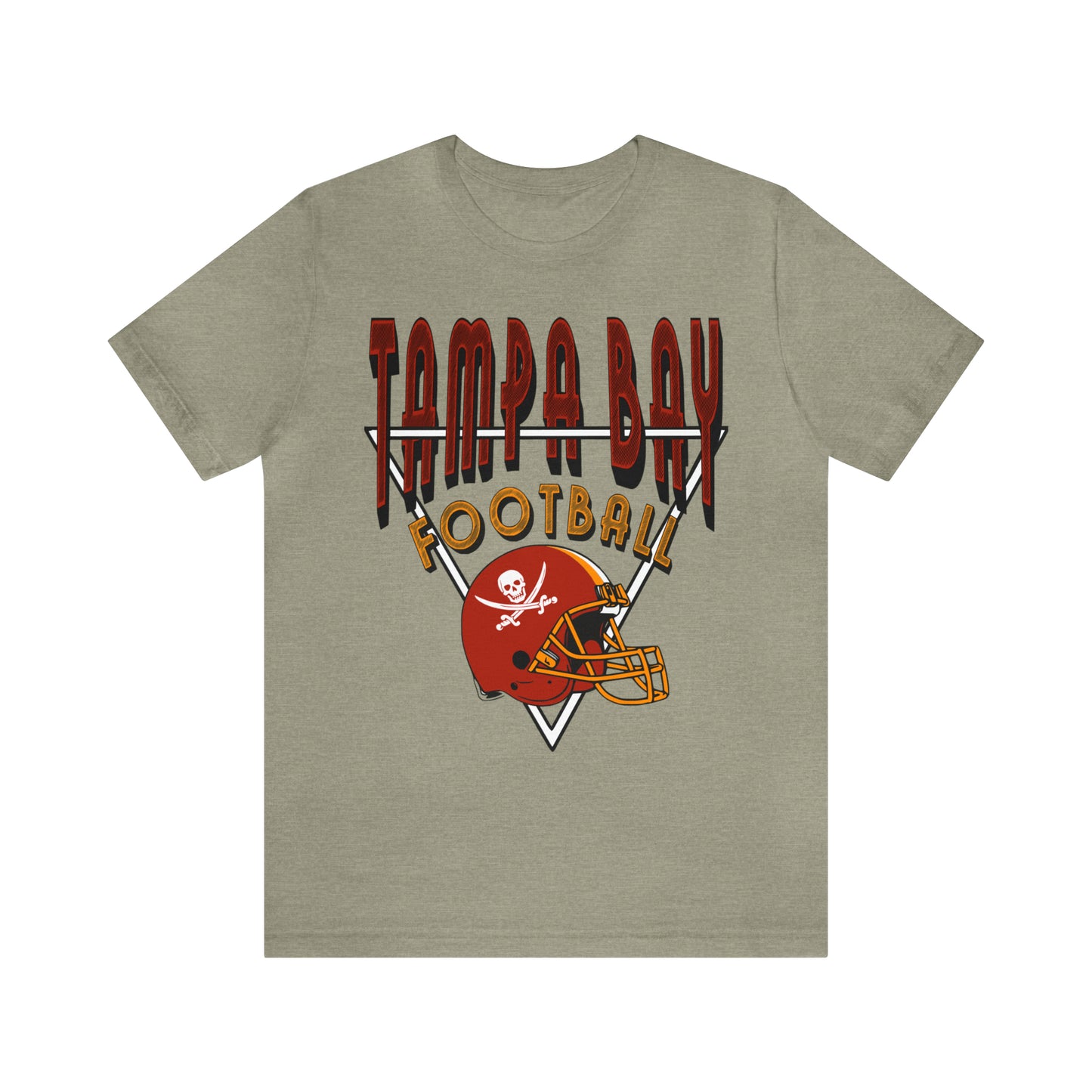 Vintage Tampa Bay Buccaneers Short Sleeve T-Shirt - Retro Men's & Women's Oversized Tee Unisex Bella & Canvas  - Design 1