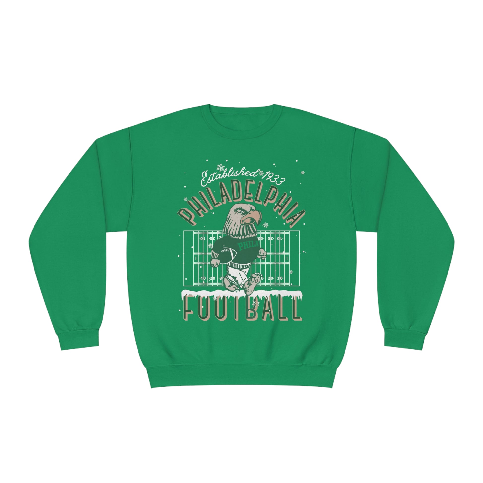 Vintage Philadelphia Eagles Christmas Crewneck Sweatshirt - Winter Holiday NFL Football Mascot Sweatshirt - Men's & Women's Oversized Hoodie