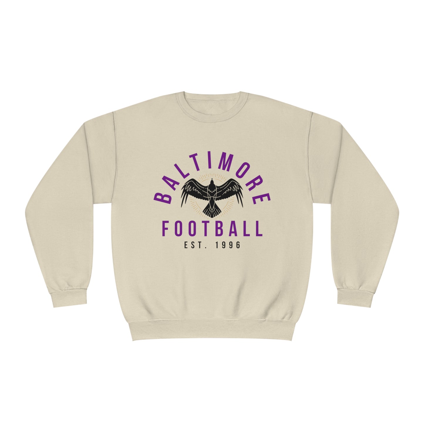 Retro Baltimore Ravens Crewneck Sweatshirt - Vintage NFL Football Ravens Hoodie -  Men's & Women's Sweatshirt - Design 4