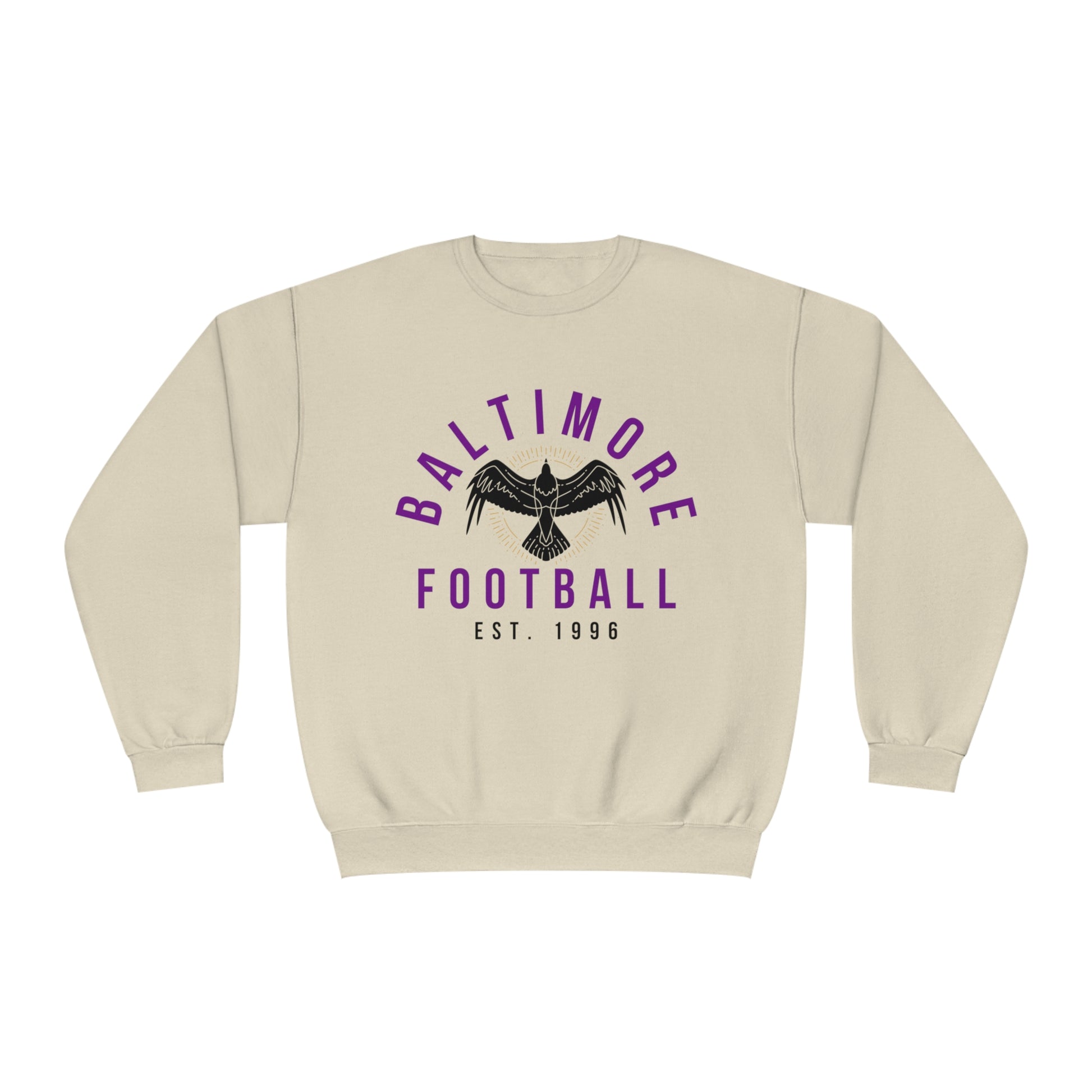 Retro Baltimore Ravens Crewneck Sweatshirt - Vintage NFL Football Ravens Hoodie -  Men's & Women's Sweatshirt - Design 4