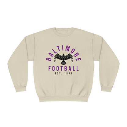 Retro Baltimore Ravens Crewneck Sweatshirt - Vintage NFL Football Ravens Hoodie -  Men's & Women's Sweatshirt - Design 4