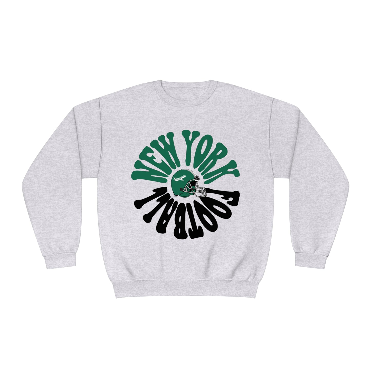 Hippy Retro New York Jets Football Sweatshirt - Vintage Style Football Crewneck - Men's & Women's Football Apparel