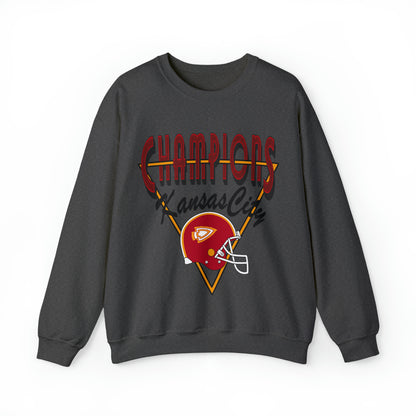 Vintage Kansas City Chiefs Champion Crewneck - Retro NFL Football Unisex Sweatshirt - Men's & Women's Oversized Apparel - Design 4