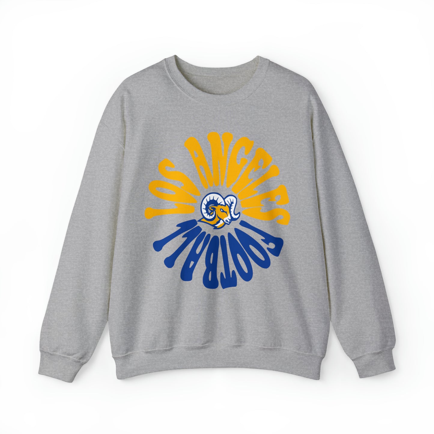 Retro Los Angeles Rams Crewneck Sweatshirt - Vintage California Football Sheep Style Apparel - Men's & Women's - Design 2